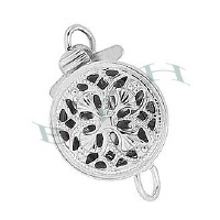 Ss Filigree Round 9mm Clasp 2379-Ss