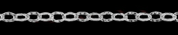 Sterling Silver Hammer Oval Cable Chain 24065-Ss