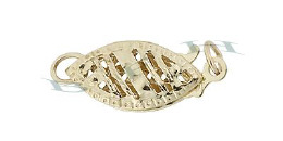 14K Filigree Pearl Fish 13mm Clasps 24791-14K