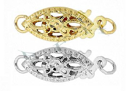14K Filigree Fish Hook 13mm Clasps 2505-14K
