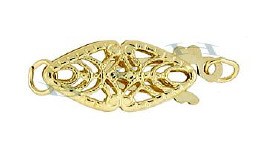 14K Filigree Fish Hook 16mm Clasps 2506-14K