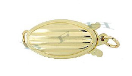 14K Solid Stripe Fish Hook 18mm Clasps 2510-14K