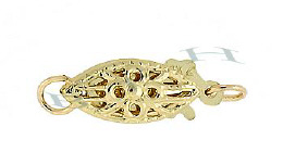 14K Filigree Fish Hook 12mm Clasps 2515-14K