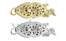 14K Filigree Fish Hook 15mm Clasps 2517-14K