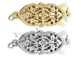 14K Filigree Fish Hook 20mm Clasps 2524-14K