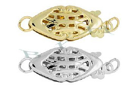 14K Filigree Fish Hook 16mm Clasps 2526-14K