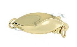 14K Fancy Fish Hook 16mm Clasps 2534-14K
