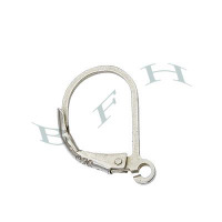 Sterling Silver Plain Leverback Earrings 25341-SS
