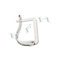 Sterling Silver U-Shape Leverback Earrings 25342-SS