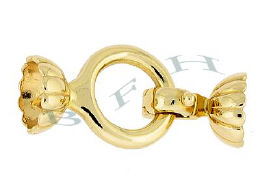 14K Multi-Strand Fold Over O Clasp 2545-14K