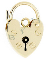 14K Heart Padlock Clasps 2558-14K