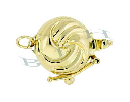 14K Fancy Round Clasp With Safety 2568-14K