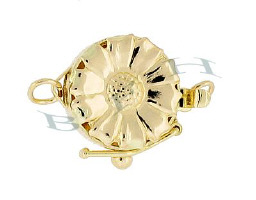 14K Sunflower Clasp With Safety