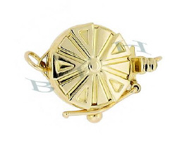 14K Fancy Round Clasp With Safety 2570-14K