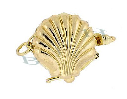 14K Clam Shell Clasp With Safety 2571-14K