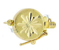 14K Multi-Strand 12mm Round Clasp With Safety 2574-14K