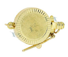 14K Multi-Strand 12mm Round Clasp With Safety 2577-14K