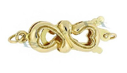 14K Heart Fish Hook Clasps 2582-14K