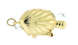 14K Multi-Strand Clamshell Clasp With Safety 2604-14K