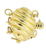14K Fancy Oval Clasp With Safety 2611-14K
