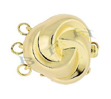 14K Multi-Strand Fancy Clasp With Safety 2623-14K