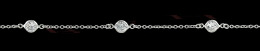 Sterling Silver Round Bezel Cz Chain 26242-Ss