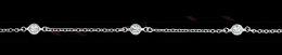 Sterling Silver Round Bezel Cz Chain 26244-Ss