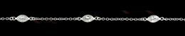 Sterling Silver Oval Bezel Cz Chain 26245-Ss