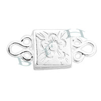 Ss Engraved Flower Mangetic Clasp 26314-Ss 