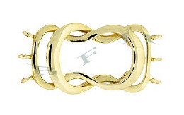 14K Multi-Strand Fish Hook Clasp 2634-14K