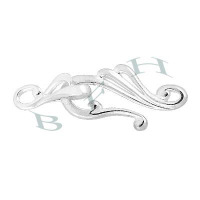 Ss 25mm Filigree Hook And Eye Clasp 26349-Ss 