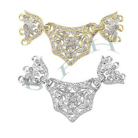 14K Fancy Floral Diamond Clasps 26508-14K