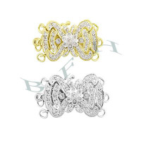 14K Fancy Diamond Bow Clasps 26592-14K