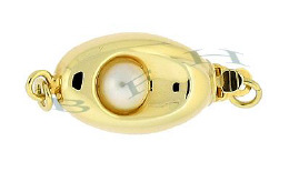 14K Oval Pearl Clasps 2682-14K