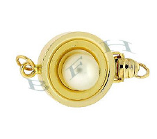 14K Multi-Strand Round Pearl Clasp 2687-14K