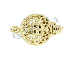 14K Multi-Strand Round Filigree Clasp 2690-14K