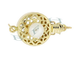 14K Multi-Strand Round Filigree Pearl Clasp 2693-14K