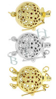 14K Multi-Strand Round Filigree Clasp With Safety 2711-14K