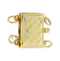14K Multi-Strand Fancy Rectangle Clasp 2719-14K