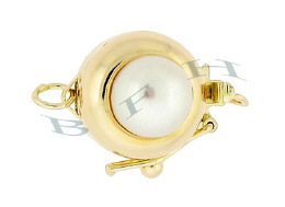 14K Round Pearl Clasp With Safety 2727-14K