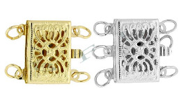 14K Multi-Strand Rectangle Filigree Clasp 2744-14K