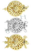 14K Multi-Strand Round Filigree Clasp 2767-14K