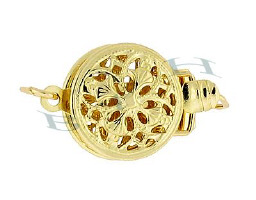 14K Multi-Strand 9mm Round Filigree Clasp 2777-14K