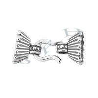 Ss 25mm Oxides Bow Tie Hook And Eye Clasp 27974-Ss