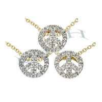 14K Diamonds Peace Charms 27989-14K