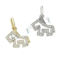 14K Diamonds Horse Charms 28006-14K