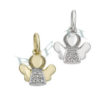 14K Diamonds Angel Charms 28008-14K
