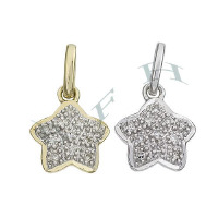 14K Diamonds Star Charms 28021-14K