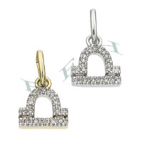 14K Diamonds Libra Charms 28025-14K