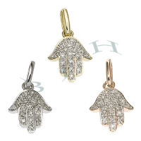 14K Diamonds Hamsa Charms 28027-14K